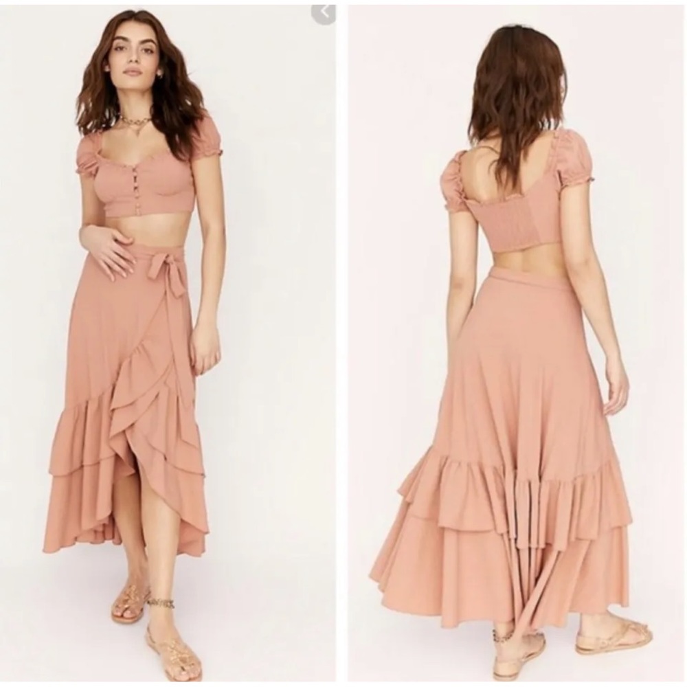 Free People Malagueña Skirt & Crop Top Set